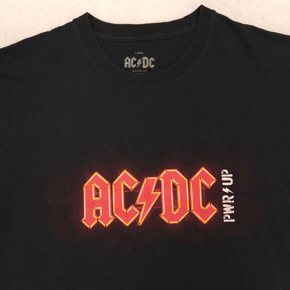 ACDC Band Crew Neck Short Sleeve Graphic T Shirt Mens Size Large L Black - Picture 1 of 9